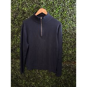 J. Crew, Thin Blue knit sweater, Merino Wool, Soft Men’s size L